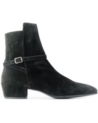 Saint Laurent Clementi Suède Laarzen - Zwart