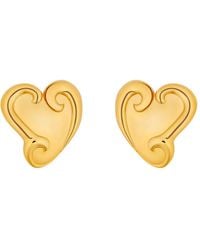 Oscar de la Renta - Swirl Heart Earrings - Lyst