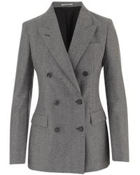 Tagliatore - Double-Breasted Micro-Check Blazer - Lyst