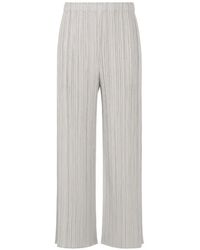 Pleats Please Issey Miyake - Straight-Leg Pleated Trousers - Lyst
