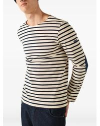 Saint James - Striped Elbow-Patch T-Shirt - Lyst