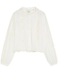 Isabel Marant - Rubra Broderie-Anglaise Pintuck-Detail Shirt - Lyst
