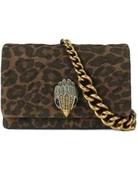 Kurt Geiger - Mini Kensington Umhängetasche mit Leoparden-Print - Lyst