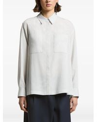 Peserico - Striped Patch-Pocket Shirt - Lyst