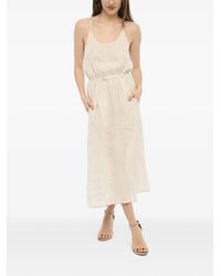Woolrich - Striped Belted Midi Dress - Lyst
