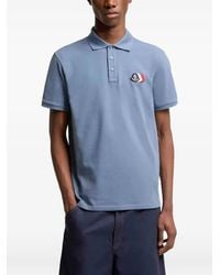 Moncler - Cotton Logo-Patch Polo Shirt - Lyst