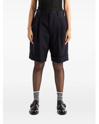 Comme des Garçons - Pleated Turn-Up Shorts - Lyst