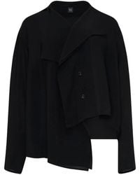 Y's Yohji Yamamoto - Chemise Drapée À Design Asymétrique - Lyst