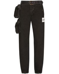 Dolce & Gabbana - Cotton Pants With Belt And Belt Bag - Lyst