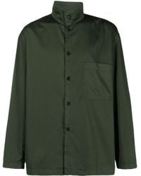 Lemaire - Stand-up Collar Cotton Shirt - Lyst