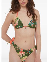 Liu Jo - Floral-Print Triangle Bikini Top - Lyst