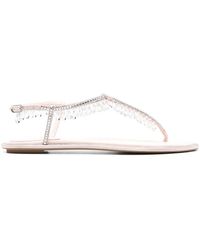Rene Caovilla - Diana Crystal-Embellished Sandals - Lyst