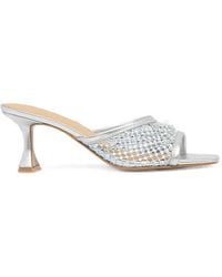Guess - Crystal-Embellished Mesh Sandals - Lyst