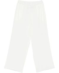 THE M.. - Elasticated-Waistband Cropped Trousers - Lyst