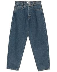 Magliano - Logo-Patch Wide-Leg Jeans - Lyst