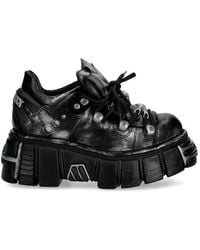 New Rock - Zapatillas con cordones y plataforma - Lyst