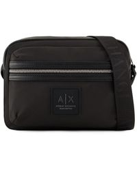 ARMANI EXCHANGE - Logo-Patch Messenger Bag - Lyst