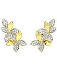 Marchesa - 18kt Yellow Gold Wild Flower Diamond Earrings - Lyst