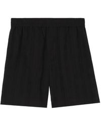 Burberry - Check Cotton Voile Shorts - Lyst