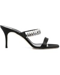 Manolo Blahnik - Sakobay Sandalen Mit Kristallen - Lyst