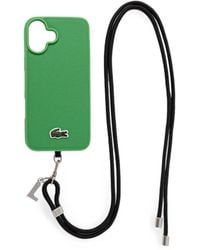 Lacoste - Logo-Patch Lanyard Iphone 16 Case - Lyst