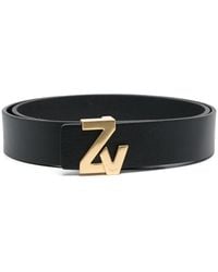 Zadig & Voltaire - Zv Initiale La Belt 30Mm Natur - Lyst