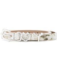 Y. Project - Y Heart Belt White In Leather - Lyst