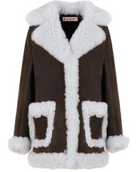 Marni - Logo-Patch Pocket Leather Jacket - Lyst