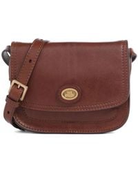 The Bridge - Logo-plaque leather crossbody bag - Lyst