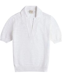 Tod's - Linen-cotton Knitted Polo Shirt - Lyst