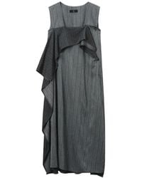 Y's Yohji Yamamoto - Ruffle-Detail Striped Dress - Lyst