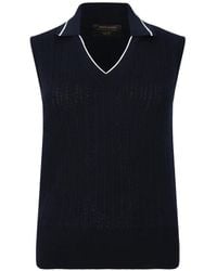 Gran Sasso - Cable-Knit Sleeveless Sweater - Lyst