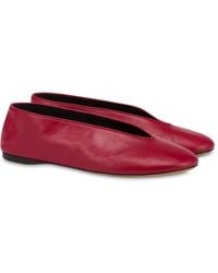 Moschino - Leather Ballerina Shoes - Lyst