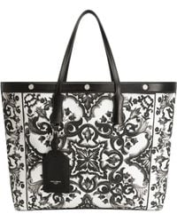 Dolce & Gabbana - Shell-Print Calfskin Shopping Bag - Lyst