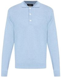 DSquared² - Long-Sleeve Polo Shirt - Lyst