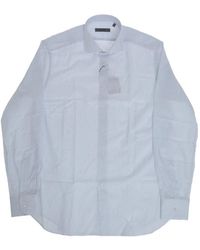 Corneliani - Awning-Stripe French-Collar Shirt - Lyst