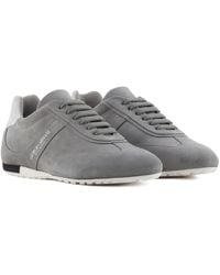 Giorgio Armani - Lace-Up Suede Sneakers - Lyst