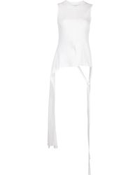 Rosetta Getty - Sleeveless Knot-Detail T-Shirt - Lyst