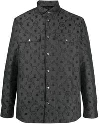 Philipp Plein - Overhemd Met Geborduurd Monogram - Lyst