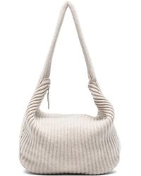AYA MUSE - Sac Porté Épaule Zippé À Design Côtelé - Lyst