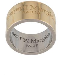 Maison Margiela Ring Met Gegraveerd Logo - Metallic