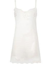 Dolce & Gabbana - Satin Lingerie-Style Slip Dress With Lace Detailing - Lyst