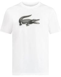Lacoste - Crocodile-Print Jersey T-Shirt - Lyst