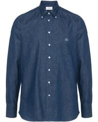 Etro - Paisley Washed Denim Shirt - Lyst