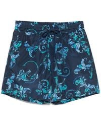 Versace Jeans Couture - Barocco-Print Swim Shorts - Lyst