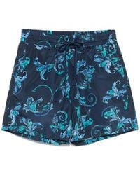 Versace Jeans Couture - Barocco-Print Swim Shorts - Lyst