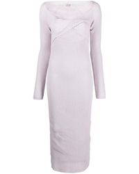 Mrz - Cut-Out Ribbed Knit Midi Dress - Lyst