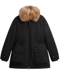 Woolrich - Faux-Fur Collar Field Jacket - Lyst