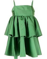 Macgraw Conversation Tiered Mini Dress - Green