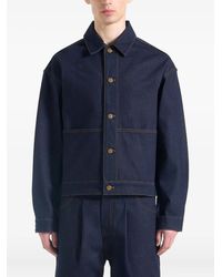Manière De Voir - Giacca Denim Damien Con Piega Sul Retro - Lyst